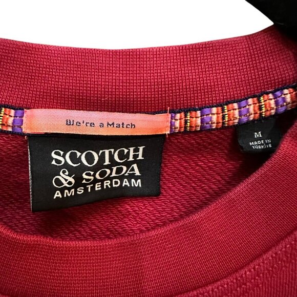 Scotch & Soda Sweatshirt Amsterdam Higher Graphic Preppy Blauw Couture Size M - Picture 4 of 6